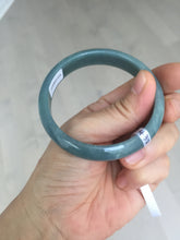 Load image into Gallery viewer, 54mm Certified Type A 100% Natural dark green/light blue/gray/black Guatemala Jadeite bangle BQ31-1432