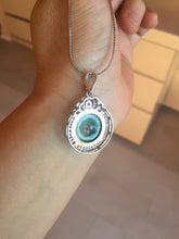 Load image into Gallery viewer, Type A 100% Natural dark green with green floating flowers Jadeite Jade Safety Guardian Button donuts Pendant group X138