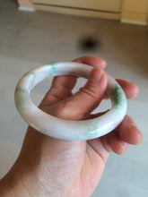Load image into Gallery viewer, 60mm certified 100% natural type A sunny green white  jadeite jade bangle BH31-5424