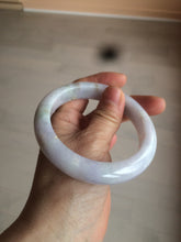Load image into Gallery viewer, 59.5mm certified Type A 100% Natural green/purple Jadeite bangle As73-0516