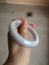 Load image into Gallery viewer, 59.5mm certified Type A 100% Natural green/purple Jadeite bangle As73-0516