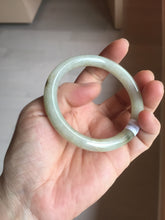 Load image into Gallery viewer, 53.5mm Certified type A 100% Natural green dark green floating seaweed round cut Jadeite bangle PC140-6615