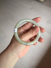 Load image into Gallery viewer, 53.5mm Certified type A 100% Natural green dark green floating seaweed round cut Jadeite bangle PC140-6615