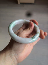 Load image into Gallery viewer, 60mm certified 100% natural type A sunny green white  jadeite jade bangle BH31-5424