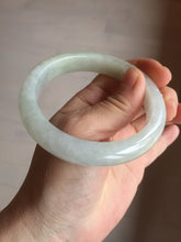 Load image into Gallery viewer, 57.5mm certified 100% natural Type A icy watery light yellow/white with jadeite jade bangle BL56-3288
