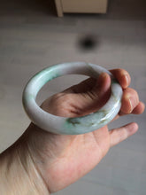 Load image into Gallery viewer, 60mm certified 100% natural type A sunny green white  jadeite jade bangle BH31-5424