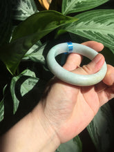 Load image into Gallery viewer, 52.8mm Certificated sunny green/white jadeite jade bangle BN42