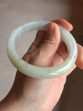 Load image into Gallery viewer, 57.5mm certified 100% natural Type A icy watery light yellow/white with jadeite jade bangle BL56-3288