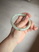 Load image into Gallery viewer, 53.5mm Certified type A 100% Natural green dark green floating seaweed round cut Jadeite bangle PC140-6615