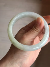 Load image into Gallery viewer, 57.5mm certified 100% natural Type A icy watery light yellow/white with jadeite jade bangle BL56-3288