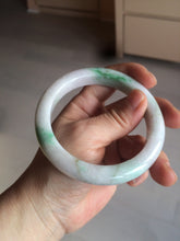 Load image into Gallery viewer, 60mm certified 100% natural type A sunny green white  jadeite jade bangle BH31-5424