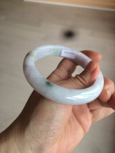 Load image into Gallery viewer, 59.5mm certified Type A 100% Natural green/purple Jadeite bangle As73-0516