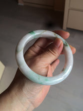 Load image into Gallery viewer, 60mm certified 100% natural type A sunny green white  jadeite jade bangle BH31-5424