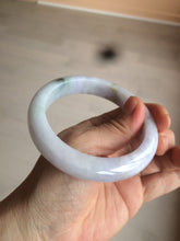 Load image into Gallery viewer, 59.5mm certified Type A 100% Natural green/purple Jadeite bangle As73-0516