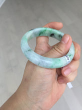 Load image into Gallery viewer, 53.7mm Certified 100% natural Type A sunny green purple jadeite jade bangle BQ33-4150