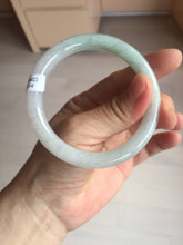 Load image into Gallery viewer, 56mm certified 100% natural type A icy watery white/light green round cut jadeite jade bangle BH83-9114