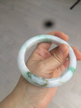 Load image into Gallery viewer, 60mm certified 100% natural type A sunny green white  jadeite jade bangle BH31-5424