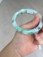 Load image into Gallery viewer, 53.7mm Certified 100% natural Type A sunny green purple jadeite jade bangle BQ33-4150