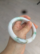 Load image into Gallery viewer, 60mm certified 100% natural type A sunny green white  jadeite jade bangle BH31-5424