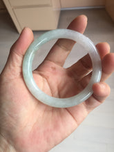 Load image into Gallery viewer, 56mm certified 100% natural type A icy watery white/light green round cut jadeite jade bangle BH83-9114