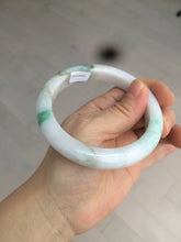 Load image into Gallery viewer, 60mm certified 100% natural type A sunny green white  jadeite jade bangle BH31-5424