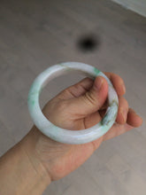 Load image into Gallery viewer, 60mm certified 100% natural type A sunny green white  jadeite jade bangle BH31-5424