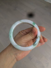 Load image into Gallery viewer, 60mm certified 100% natural type A sunny green white  jadeite jade bangle BH31-5424