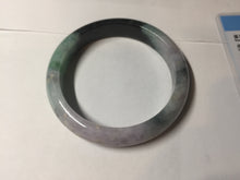 Load image into Gallery viewer, 59mm Certified Type A 100% Natural sunny green dark green purple Jadeite Jade bangle BP99-4054