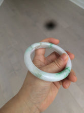 Load image into Gallery viewer, 60mm certified 100% natural type A sunny green white  jadeite jade bangle BH31-5424