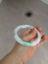 Load image into Gallery viewer, 60mm certified 100% natural type A sunny green white  jadeite jade bangle BH31-5424