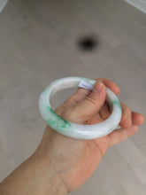 Load image into Gallery viewer, 60mm certified 100% natural type A sunny green white  jadeite jade bangle BH31-5424