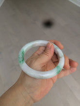 Load image into Gallery viewer, 60mm certified 100% natural type A sunny green white  jadeite jade bangle BH31-5424