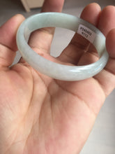 Load image into Gallery viewer, 48mm certified 100% natural Type A icy watery green white oval jadeite jade bangle BH84-9112