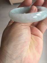 Load image into Gallery viewer, 48mm certified 100% natural Type A icy watery green white oval jadeite jade bangle BH84-9112