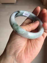 Load image into Gallery viewer, 57mm Certified Type A 100% Natural sunny green/dark green Jadeite Jade bangle AM94-2724