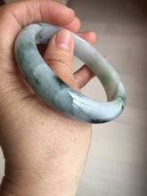 Load image into Gallery viewer, 57mm Certified Type A 100% Natural sunny green/dark green Jadeite Jade bangle AM94-2724