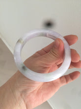 Load image into Gallery viewer, 59.5mm certified Type A 100% Natural green/purple Jadeite bangle As73-0516