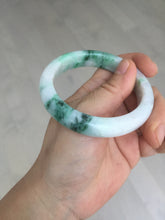 Load image into Gallery viewer, 53.7mm Certified 100% natural Type A sunny green purple jadeite jade bangle BQ34-4135