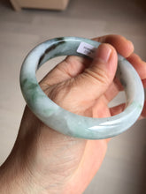 Load image into Gallery viewer, 57mm Certified Type A 100% Natural sunny green/dark green Jadeite Jade bangle AM94-2724