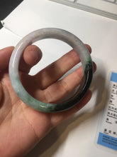 Load image into Gallery viewer, 59mm Certified Type A 100% Natural sunny green dark green purple Jadeite Jade bangle BP99-4054