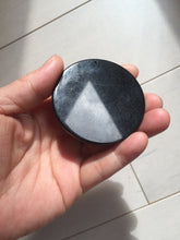 Load image into Gallery viewer, 100% natural black jadeite jade(Wuji, 乌鸡)  Guanyin (观音) safe and sound pendant/worry stone/decor BM38