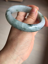 Load image into Gallery viewer, 57mm Certified Type A 100% Natural sunny green/dark green Jadeite Jade bangle AM94-2724