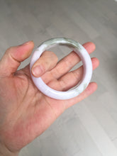 Load image into Gallery viewer, 53.5mm 100% natural certified light green purple pink jadeite jade bangle BN34-4503