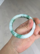 Load image into Gallery viewer, 53.7mm Certified 100% natural Type A sunny green purple jadeite jade bangle BQ35-4145