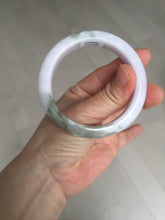 Load image into Gallery viewer, 53.5mm 100% natural certified light green purple pink jadeite jade bangle BN34-4503