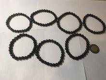 Load image into Gallery viewer, 5.5-6mm 100% natural type A dark green/black jadeite jade beads bracelet group BL132