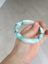 Load image into Gallery viewer, 53.7mm Certified 100% natural Type A sunny green purple jadeite jade bangle BQ35-4145