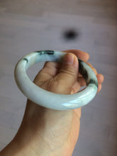 Load image into Gallery viewer, 59.5mm certified Type A 100% Natural green/white/purple Jadeite bangle R107-0467