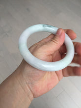 Load image into Gallery viewer, 60mm certified 100% natural light green/white/purple chubby round cut jadeite jade bangle BS40-8569