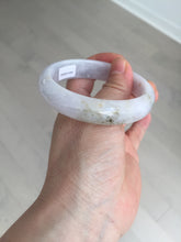 Load image into Gallery viewer, 56.5mm certified 100% natural type A purple/white/brown jadeite jade bangle E82-0824